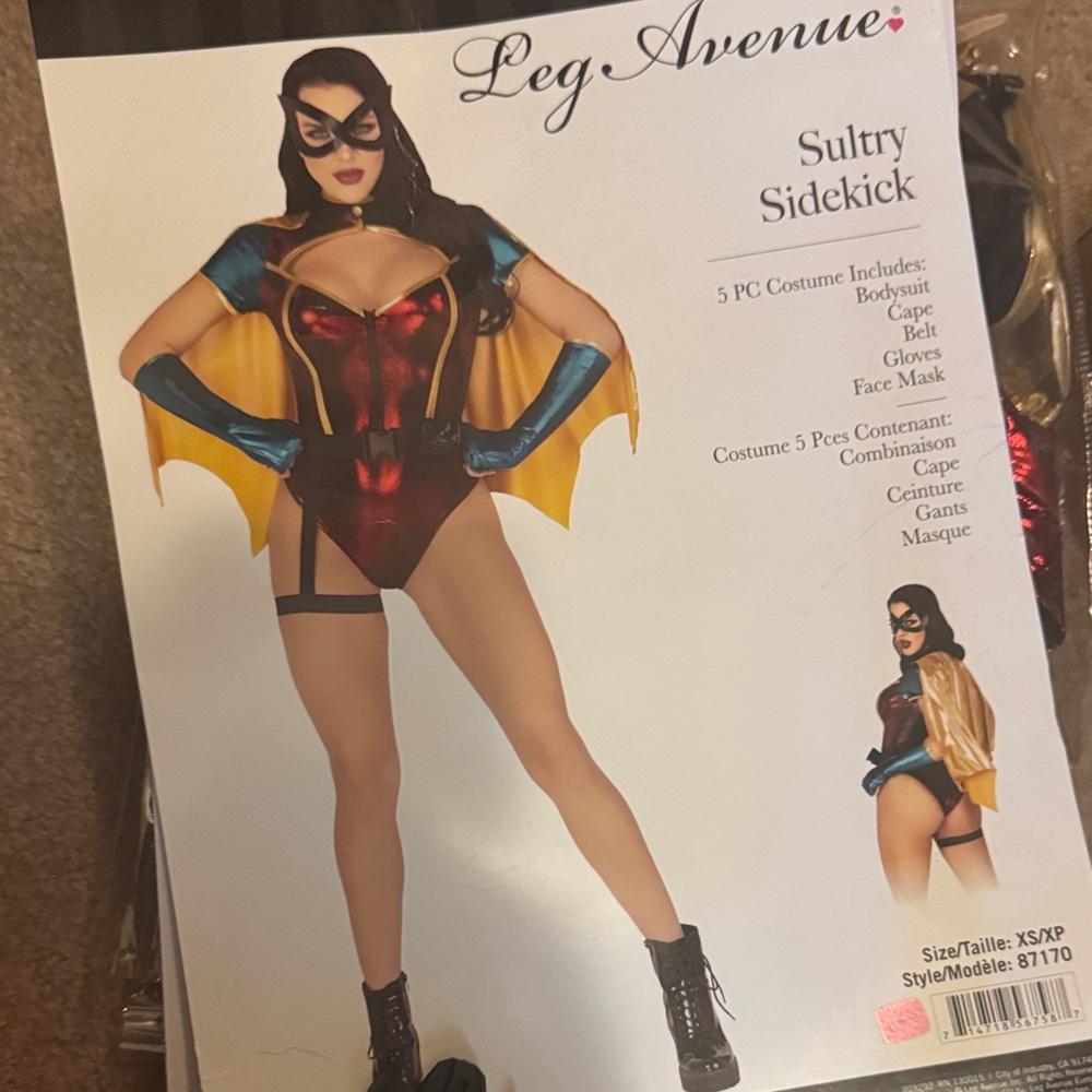 Leg Avenue Bold Heroine Costume in Red and Yellow